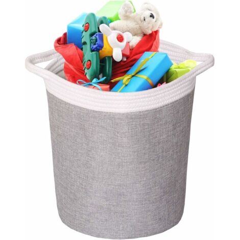 DEESSE SHOP - Panier à linge Sac de rangement portable Tissu imperméable Paniers à linge pliables Organisateur de vêtements jouets avec grande capacité (X-White Grey)