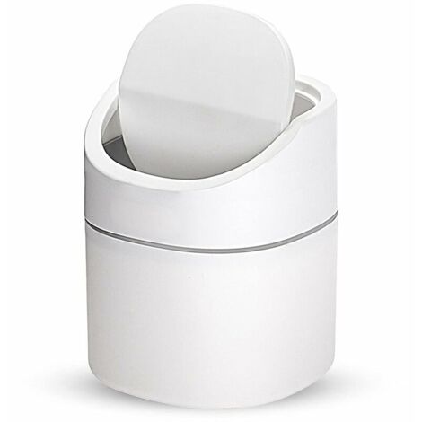 DEESSE SHOP - Petite poubelle de table, mini poubelle de bureau de cuisine, poubelle de bureau, utilisée dans le salon, la chambre et le bureau, poubelle intérieure en plastiquePetite poubelle de tabl