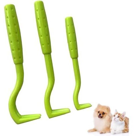 DEESSE SHOP-Pince à Tiques [3 Pièces], Pièges à Tiques, Crochet à Tiques, élimination des Tiques et des Puces pour Chiens, Chats et Autres Animaux(Vert)