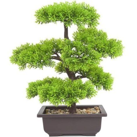DEESSE SHOP-plante artificielle bonsaï réaliste belle simulation ornementale aiguilles de pin plantes de cyprès bonsaï pour la maison faux arbre bonsaï attrayant pour la maison