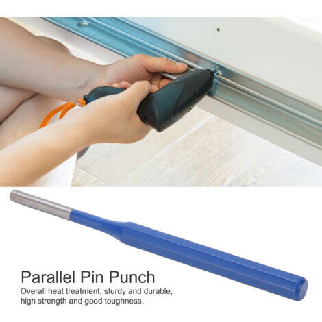 DEESSE SHOP-Poinçon à Ongles, Poinçon à Goupille en Acier Robuste, Poinçons Parallèles à Dérive, Outil de Poinçonnage en Métal, Outil de Poinçonnage, Centre Plat en Acier Long, Clou en.