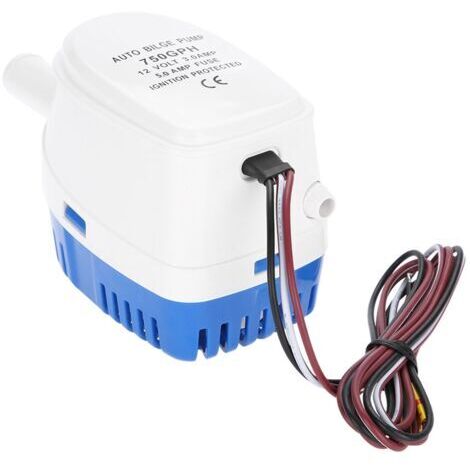 DEESSE SHOP-Pompe à eau de cale submersible automatique pour bateau 12V avec interrupteur à flotteur G750-12V-06