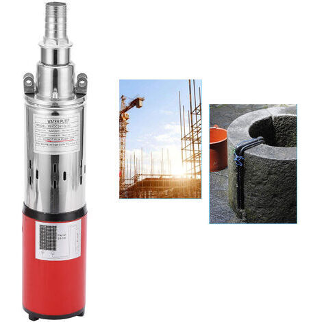DEESSE SHOP-Pompe submersible solaire DC24V 250W – Débit maximum 1,5 m³/h – Hauteur de refoulement 50m – Acier inoxydable et cuivre – Pour irrigation agricole