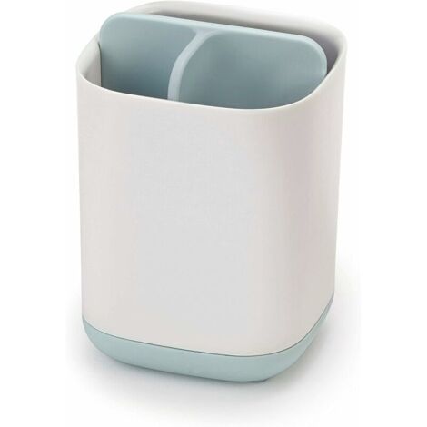 DEESSE SHOP - Porte-brosse à dents Easy-Store pour salle de bain, blanc/bleu, petit