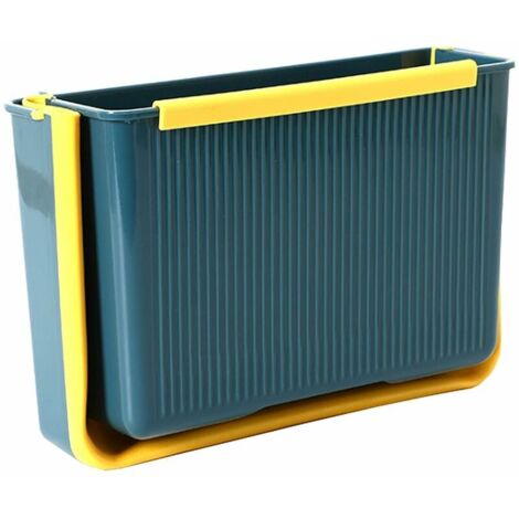 DEESSE SHOP - Poubelle de cuisine, poubelle pliante en plastique pour porte d'armoire de cuisine, poubelle murale pour armoire, poubelle alimentaire salle de bain chambre bureau voiture dortoir