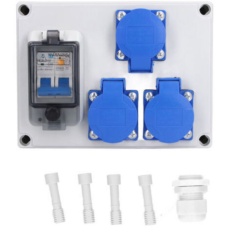 DEESSE SHOP-Prise de courant étanche, prise murale à 3 positions 200-250V pour extérieur pour intérieur