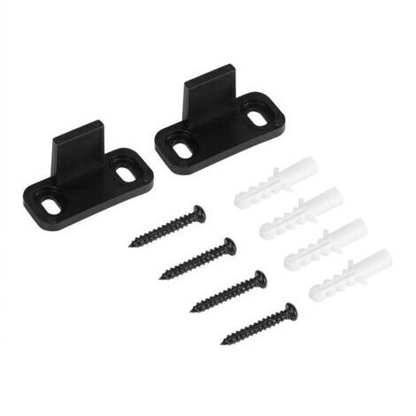 DEESSE SHOP-Quincaillerie de porte de grange coulissante réglable Guide de plancher inférieur Clip de guidage de plancher en plastique Guide de rail inférieur de montage au sol avec vis