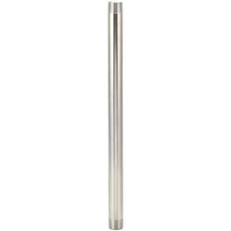 DEESSE SHOP-Raccords de connecteur de, Raccords de tuyauterie Raccords mamelon de tuyau fileté en acier inoxydable de 30 cm pour les raccords de tuyauterie de gaz de matériel de plomberie(1)