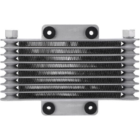 DEESSE SHOP-Radiateur D'huile de Moto, Radiateur D'huile de Moto à 8 Rangées, Argent 125 Ml, Faible Usure, Forte Puissance, adapté pour GY6 125CC‑250CC Motocross ATV.