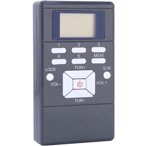 DEESSE SHOP-Radio Am FM Portable, Mini Radio de Poche, Récepteur de Traitement du Signal Numérique, Fonction de Mémoire(Gris)