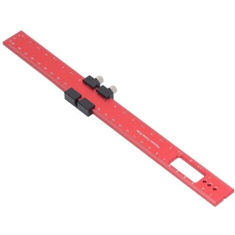 DEESSE SHOP-Règle de Traçage du Bois de 300 Mm, Alliage D'aluminium, Outil de Marquage D'arrêt de Glissière de Poche pour L'usinage, le Travail du Bois et la Conception de Produits
