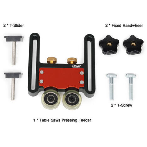 DEESSE SHOP-Rouleau d'alimentation à roulement pour scies de table en alliage d'aluminium, guide de pression, roue de fixation pour rails en T, guide de travail du bois.