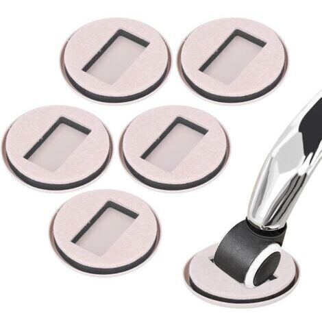 DEESSE SHOP-Roulettes pour chaise de bureau Capuchons de meubles Capuchons de meubles Protecteur de sol en bois Coussin anti-vibration Tapis de chaise antidérapant Lot de 5 Base en plastique ronde de 