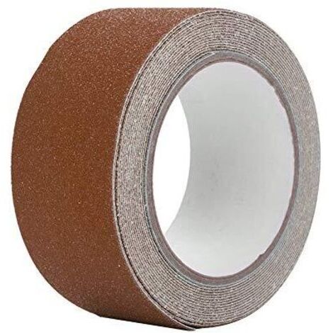 DEESSE SHOP-Ruban adhésif coloré anti-dérapant en PVC de 5 m  5 cm pour décor de sécurité au sol d'escalier (marron)