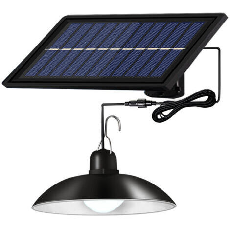 DEESSE SHOP-Solaire lampes Lustre solaire avec télécommande étanche câble 3 m - lumière blanche froide