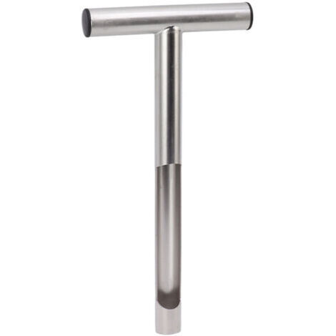 DEESSE SHOP-Sonde d'échantillonneur de sol 304 en acier inoxydable Protable T poignée outil d'échantillonnage de sol pour ferme jardin pelouse 12in