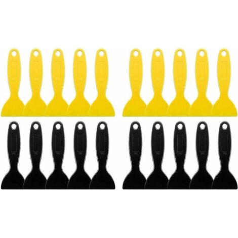 DEESSE SHOP - Spatule en plastique Couteau à mastic Mur Couteau à mastic Outil de grattoir Grattoirs à peinture flexibles Spatule souple Outil de grattoir pour emballage en vinyle peint et voiture 20 