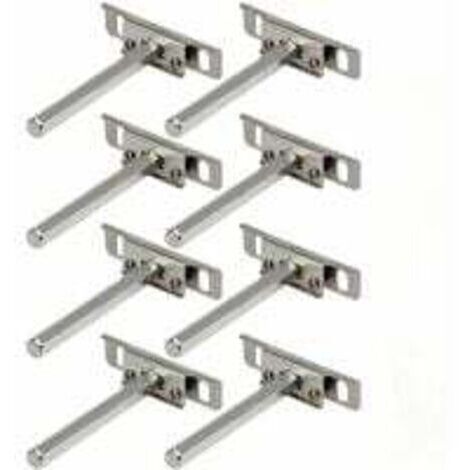 DEESSE SHOP-Supports métalliques pour étagères flottantes Modèle de support de montage mural dissimulé en 8 pièces Étagères fixes pour étagères flottantes invisibles Supports de rangement fixes