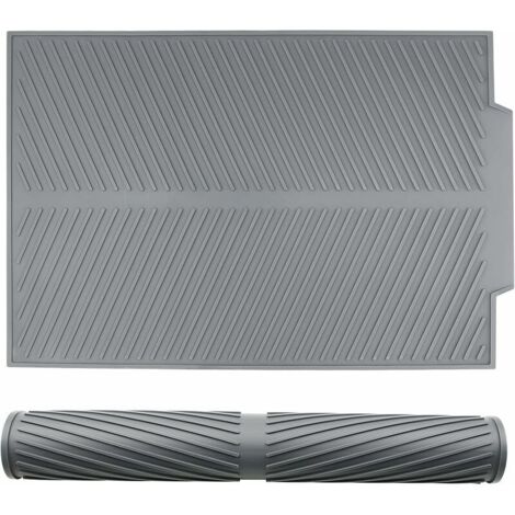 DEESSE SHOP - Tapis de séchage de vaisselle, tapis de séchage de cuisine en silicone antidérapant, tapis d'égouttoir pour égouttoir universel de cuisine, 43x33CM