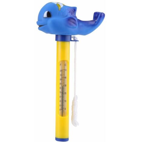 DEESSE SHOP - Thermomètre de piscine flottant, en forme d'animal mignon et thermomètre avec ficelle pour piscines intérieure et extérieure (baleine)