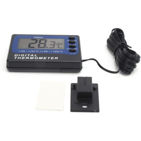 DEESSE SHOP-Thermomètre numérique TM803 avec fonction d'alarme pour réfrigérateur d'aquarium