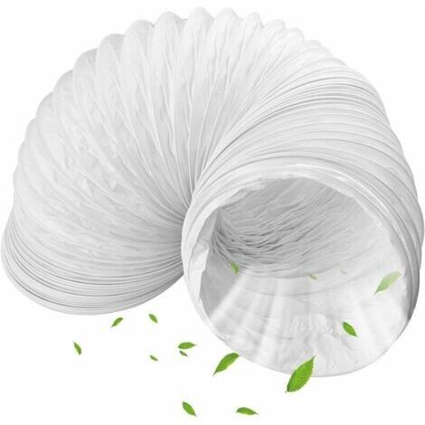 DEESSE SHOP-Tuyau d'évacuation d'air en PVC Flexible, Diamètre de 130 mm Longueur de 1.5 m, Tuyau Evacuation Climatiseur Mobile, Calfeutrage Fenetre Climatiseur Connecteur de Tuyau, Tuyau d'échappemen