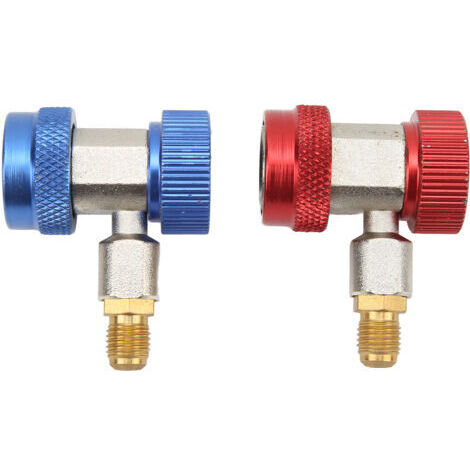 DEESSE SHOP-Valve de Fluoration Rapide 2Pcs R134A Cuivre Connexion Rapide Plus de Type de Neige Plus Fluorure Connecteur Rapide de Voiture Outils de Climatisation