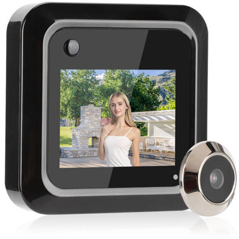 DEESSE SHOP-Visionneuse de porte intelligente HD 0,3 MP – Écran LCD 2,4 pouces – Angle de vision 145° – Matériaux en plastique ABS et alliage de zinc
