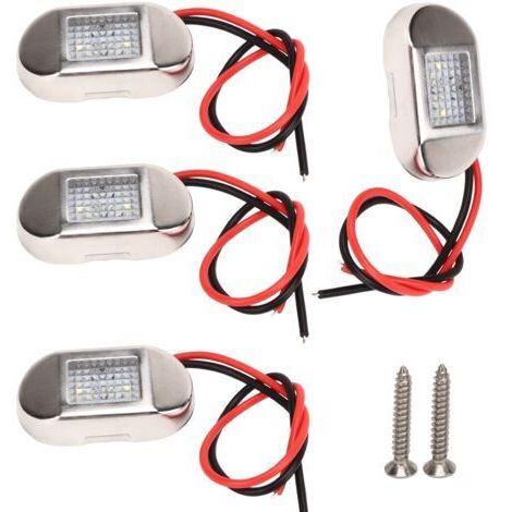 DEESSE SHOP-Yctze Feu de Position Latéral LED 4 Pièces, Feux de Navigation et de Dégagement 12V pour Camping-car, Camion et Bateau.