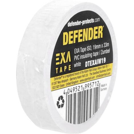 DEFENDER by Adam Hall EXA Tape DTEXAIW19 Ruban isolant blanc (L x l) 33 m x 19 mm 1 pc(s) W299933