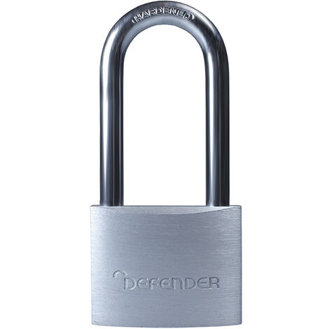 DEFENDER DFAL4/2.5 KA1 Aluminium Padlock Keyed Alike Long Shackle 40mm DEFDFAL4LKA