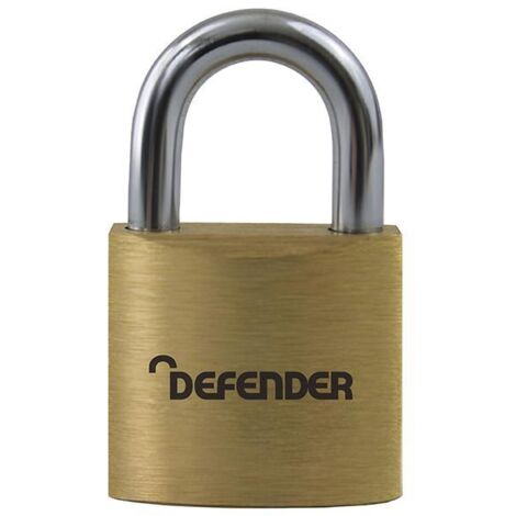 DEFENDER DFBP2T Brass Padlock Twin Pack 20mm DEFBP2T