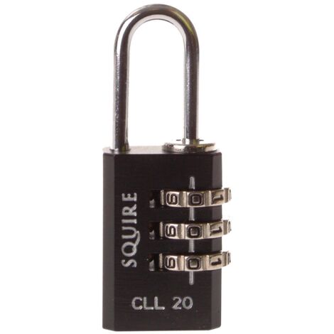 DEFENDER DFCOMBI20 Black Die-Cast Combination Padlock 20mm DEFCOMBI20