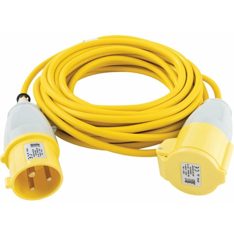 Defender Power And Light DEFENDER 110V 32A 2.5mm 14M YELLOW ARCTIC EXT LEAD