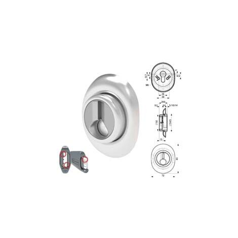 DEFENDER MAGNETICO AD ALTEZZA FISSA CROMATO SATINATO- - mm.72x90 - altezza fissa mm.10 (DF332P) - 1 pezzi MOTTURA