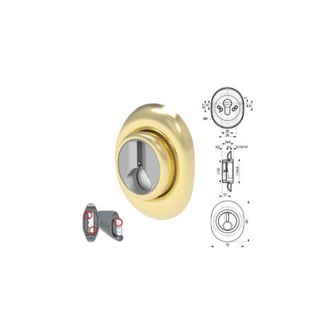 DEFENDER MAGNETICO AD ALTEZZA FISSA OTTONE- - mm.72x90 - altezza fissa mm.14 (DF333P) - 1 pezzi MOTTURA