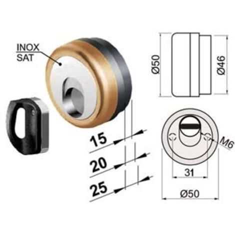 DEFENDER MAGNETICO MAG MONOLITO ANTIACIDO MR503 BRONZATO ø mm.50x20h. compatibile serrature Dierre, ATRA