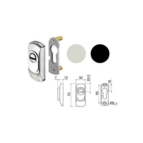 DEFENDER PER CILINDRO SAGOMATO SG15 mm.70x30x19h. nero DISEC