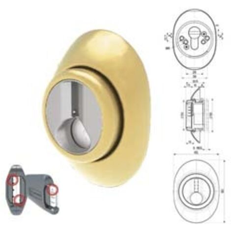 DEFENDER REGOLABILE A GHIERA MOSTRINA PIENA OTTONE- - mm.65x90 - regolazione da mm.8 a mm.14 (DF481P) - 1 pezzi