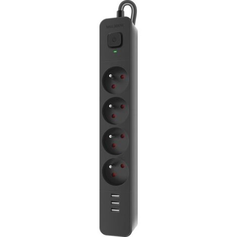 Defender SFS 135 Steckdosenleiste, 5 m, 4 Steckdosen, 3x USB