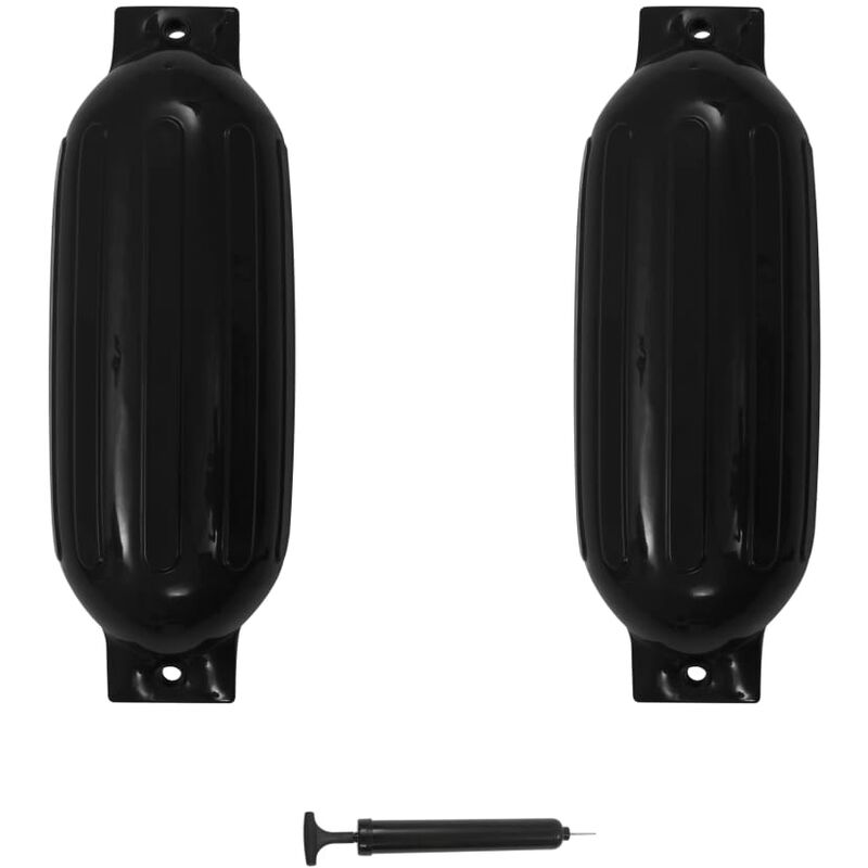

Youthup - Defensas para barco 2 unidades PVC negro 69x21,5 cm