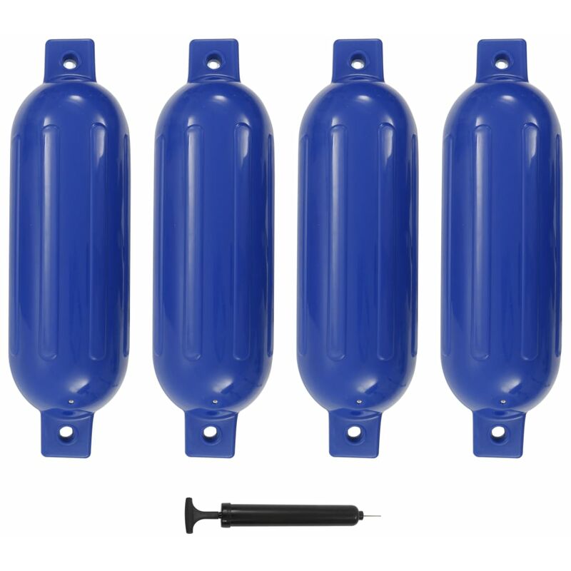 

Defensas para barcos 4 piezas PVC azul 51x14 cm