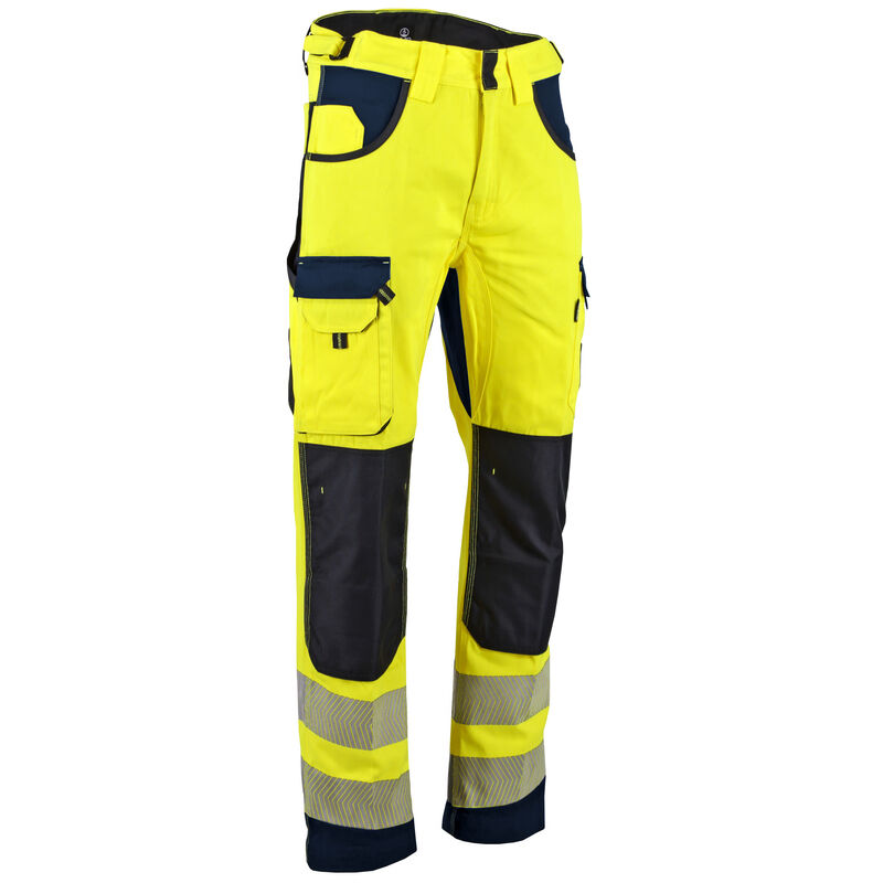 Pantalon multipoche LMA Haute-visibilité - Classe 2 - Taille 60 - Jaune - 1667 T60