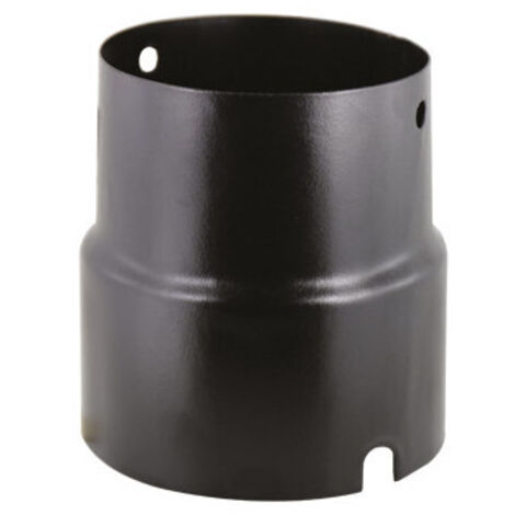 Réduction de tuyau émaillé noir mat 13/12 cm – Raccord fumisterie pour poêle de salon – Finition durable et esthétique – Defibrico