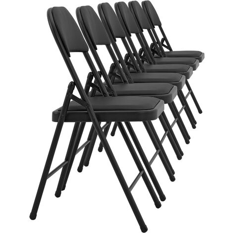 Définir 6 chaises de bureau Studio d'attente Salle d'attente Diverses conférences de couleurs Couleur : noir
