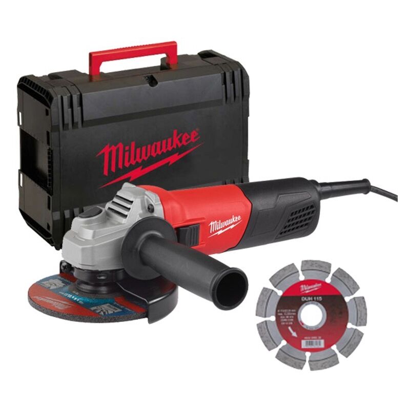 Kit Meuleuse Milwaukee AG800-115ED avec disque 115 mm et mallette 4933451281