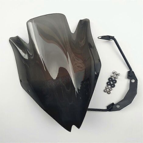 Déflecteur d'air et spoiler de pare-brise pour Kawasaki Z750 Z750r 2007-2012 et Z 750 2008 2009 2010 2011 - Noir fumé - Accessoire moto