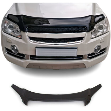 Déflecteur de Capot Compatible avec Chevrolet Captiva SUV 2006-2011 Acrylique Noir