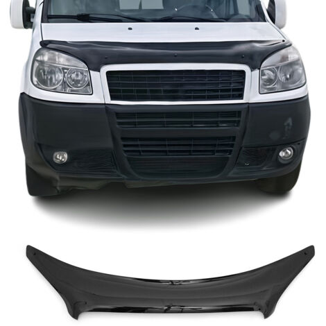Déflecteur de Capot Compatible avec Fiat Doblo 2006-2010 en Acrylique Noir