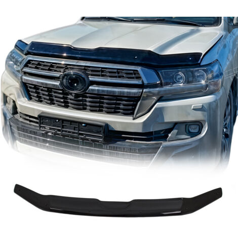 Déflecteur de Capot Compatible avec Toyota Land Cruiser 2015-2024 Acrylique Noir